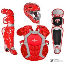 All Star System7 NOCSAE Certified Adult Pro Baseball Catcher's Kit, New