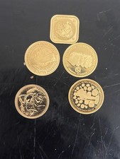 5x quarter sovereigns coins various dates 22ct gold