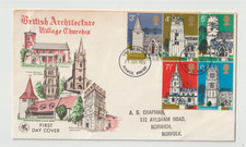 21/6/1972 UK GB FDC - Village Churches - Village Churches - Norwich FDI Postmark