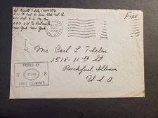 APO 678 HUCKSTEP, HELIOPOLIS, EGYPT 1943 Censored WWII Army Cover 3107th ORD 607