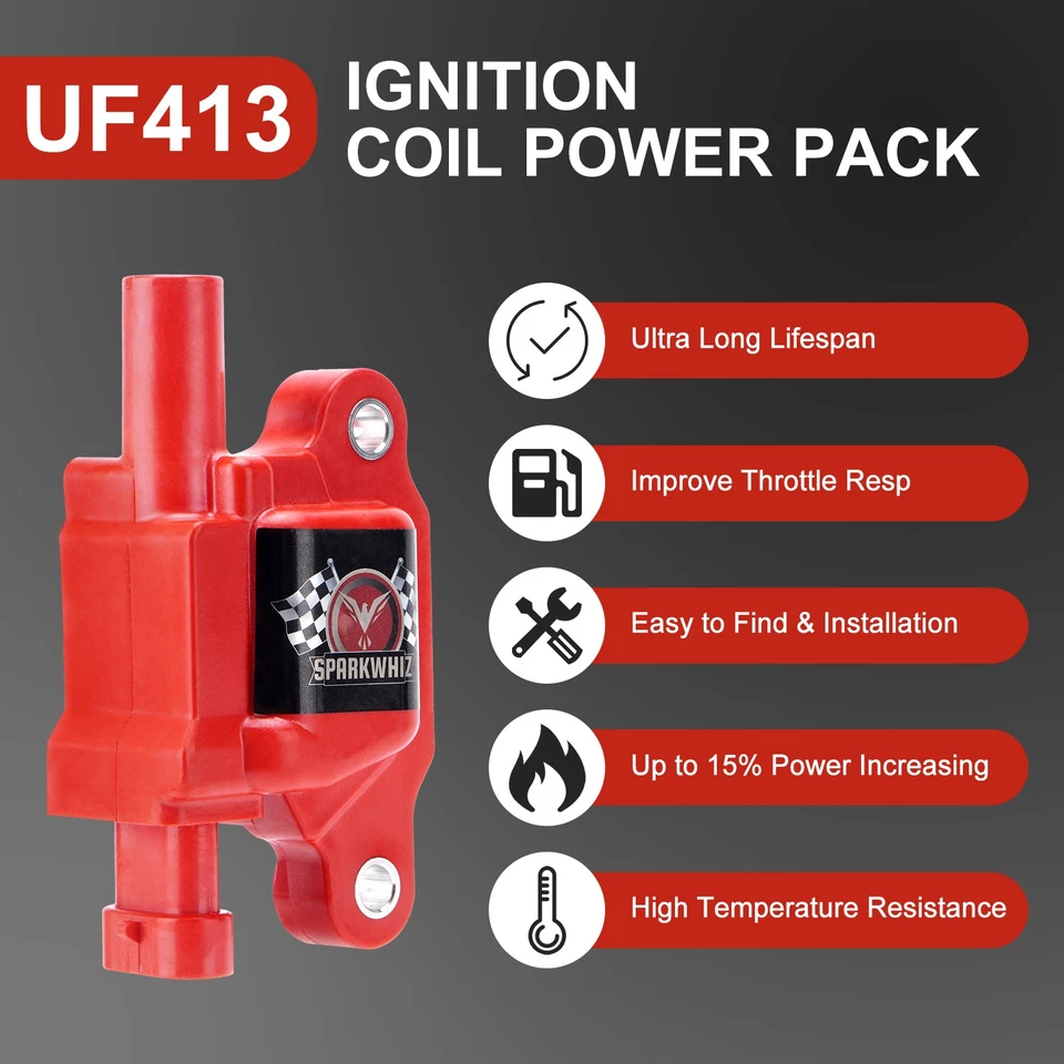 8x Bobina de encendido y bujía y cables para Chevy Silverado 1500 2500HD GMC Sierra Foto 3 de 4