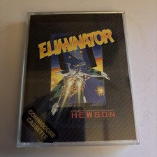 Hewson Eliminator C64 *COMPLETO* *RARO* Commodore 64 nastro e manuale *VINTAGE*