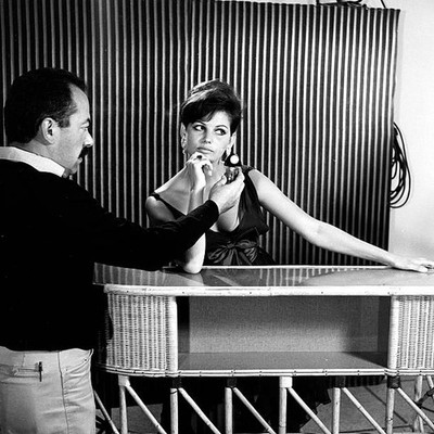 Claudia Cardinale in studio during the regulations light before th- Old Photo