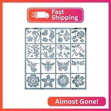 16 Pieces Stencil for Painting Sunflower Butterfly Floral Stencil Spring Summer