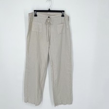 Johnny Was Women's NEW Regular Fit Pants Front Button Drawstring NEW Sz S Gray