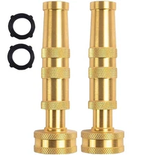 Garden Hose Nozzle, CM CUMIZON Solid Brass Heavy Duty Adjustable Twist Hose N...