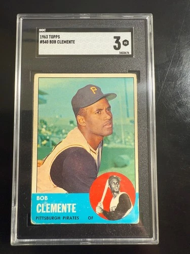 1963 Topps #540 Roberto Bob Clemente HOF SGC 3 VG