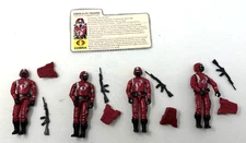 GI JOE ARAH Crimson Guard Figures (4) 1985  complete Army Builder Vintage