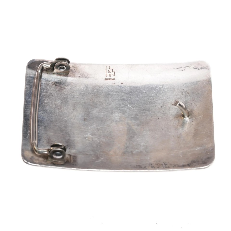 Pat Tewawina Hopi Sterling silver belt buckle Long Haired Kachina ...