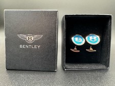 Bentley Motors B Manschettenkn&ouml;pfe Cufflinks Saphire Blue BL764, in OVP BOX