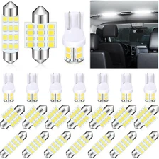 24 Pieces Dome Light LED Car Bulb Kit Set T10 31 mm 42 mm LED Festoon white