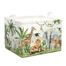Safari Animals Baby Laundry Hamper Collapsible Clothes Kids Storage Basket Gi...