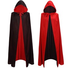 Halloween Vampire Cape Devil Cloak Dracula Costume Witch Prop For Adults