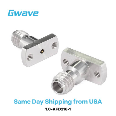 1.0mm Female Solderless PCB Connector, 2 Hole Flange for Stripline, DC  -110GHz