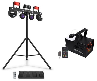 Chauvet DJ GigBAR MOVE + ILS Lighting Kit w/Tripod+Footswitch+Remote+Bags+Fogger