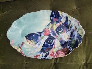 Anthropologie Starla Halfmann Dusk Racoon Serving Platter 16" x 10.5".
