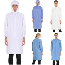 Women Jacket For Shirts Hip-Length Coat Workwear Cleanroom Long-Sleeved Tops