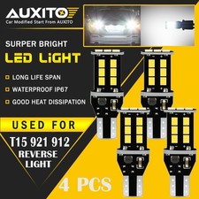 4pc LED Reverse Back Up Bulb Light 921 912 W16W T15 906 916 Super White 6000K YL