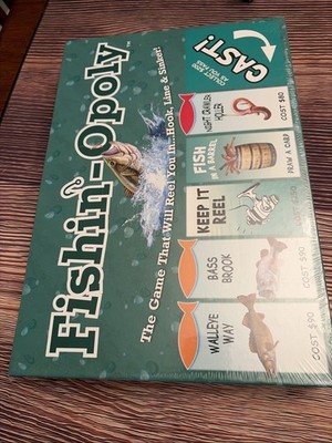 Fishin'-opoly Fishing Monopoly Fish Board Game Nice New Sealed Late For The Sky