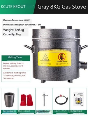 High-temperature Smelting Furnace; Propane Gas Furnace for Refining Scrap Metal