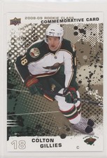 2008-09 Upper Deck Rookie Class Commemorative Card Boxtoppers Colton Gillies 7l6. rookie card picture
