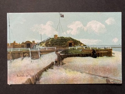 Sutton on Sea Lincolnshire Vintage Postkarte J19