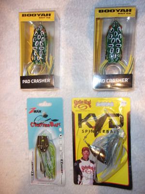 Booyah pad crasher leopard frog Zman Chatter Bait Strike King KVD Spinner Bait