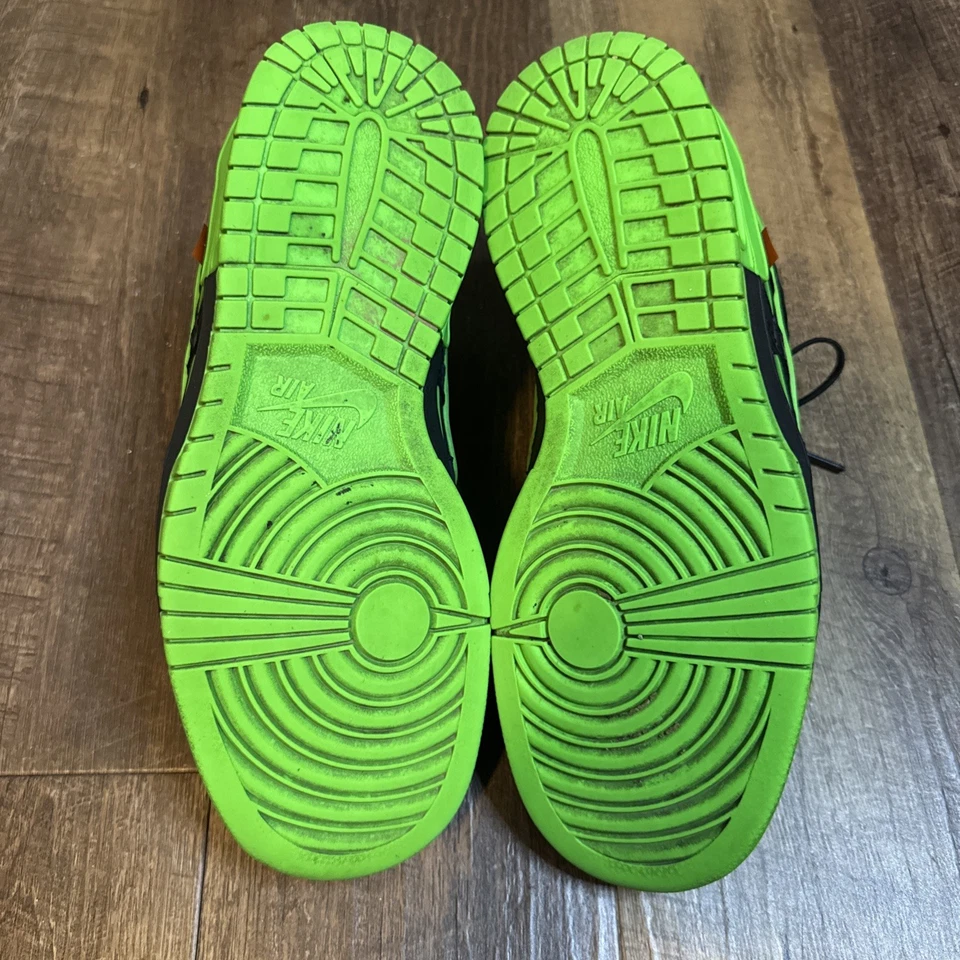 Size 9 - Nike Air Rubber Dunk x Off-White Low Green Strike - Image 3 of 4