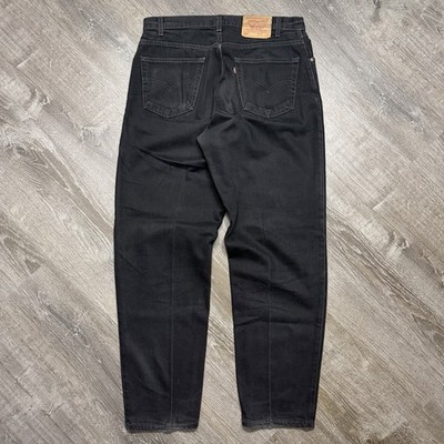 Levi s 560 Vintage Black Denim Jeans Mens 34x32 Loose Taper Leg Fits (35x33)