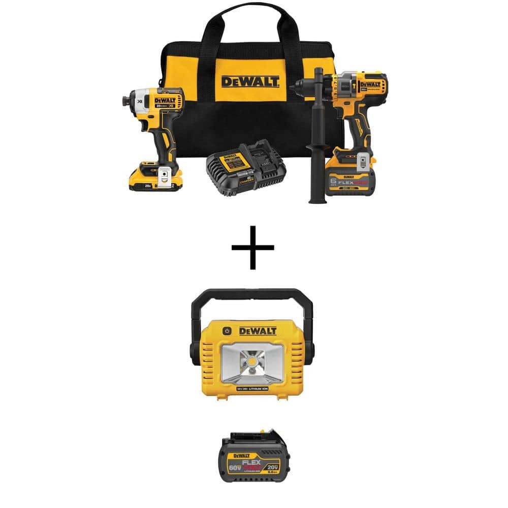 20V MAX Brushless Hammer Drill Driver Combo Kit with Compact Task Light  