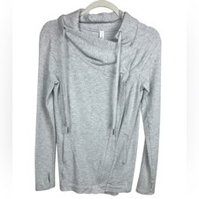 Lululemon Coast Easy Wrap Heathered Core Ultra Light Grey Full Zip Jacket 2