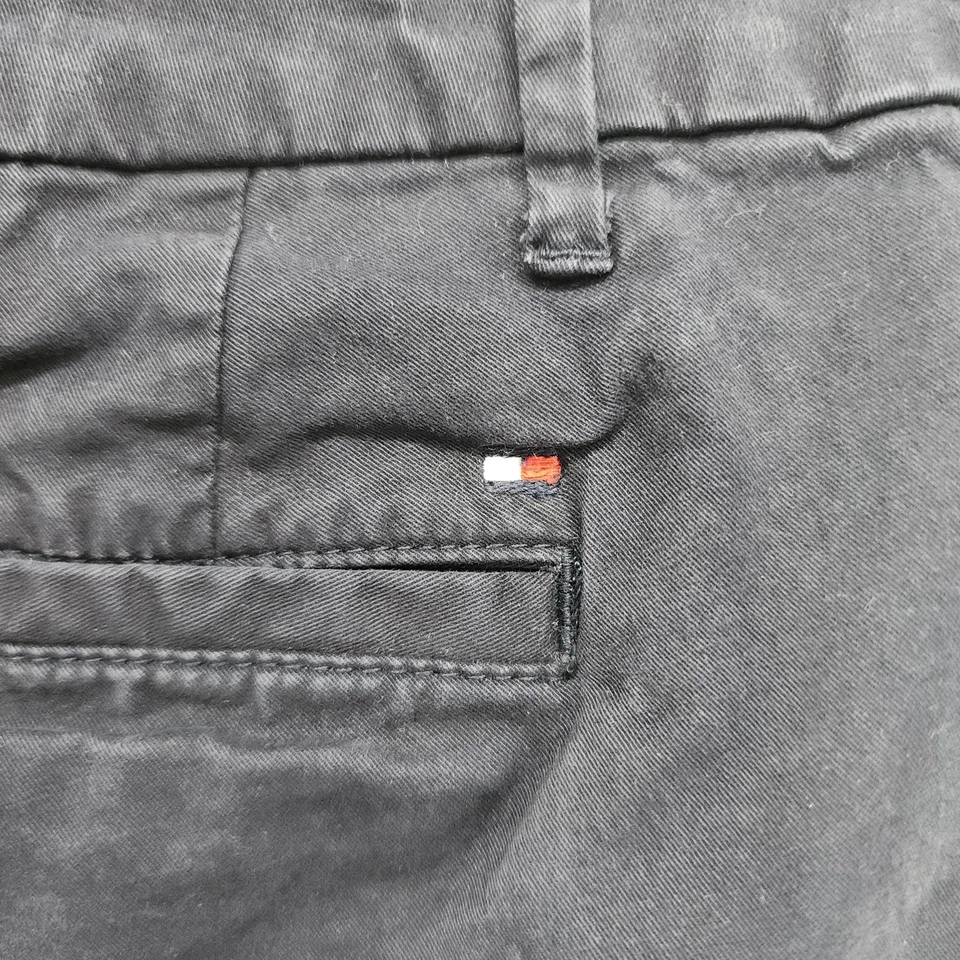 Tommy Hilfiger Pantalones Cortos Mujer 8 Azul Clásico Tiro Medio Chino Elastizado Algodón Preppy Foto 3 de 4