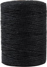 328 Feet 3mm Thick Black Natural Jute Twine, Garden Twine Heavy Duty Industrial
