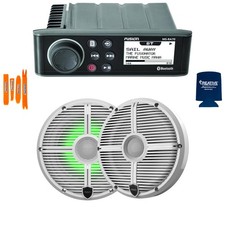 Fusion MS-RA70 Marine Stereo with Wet Sounds 6.5" RGB Lighting Speakers