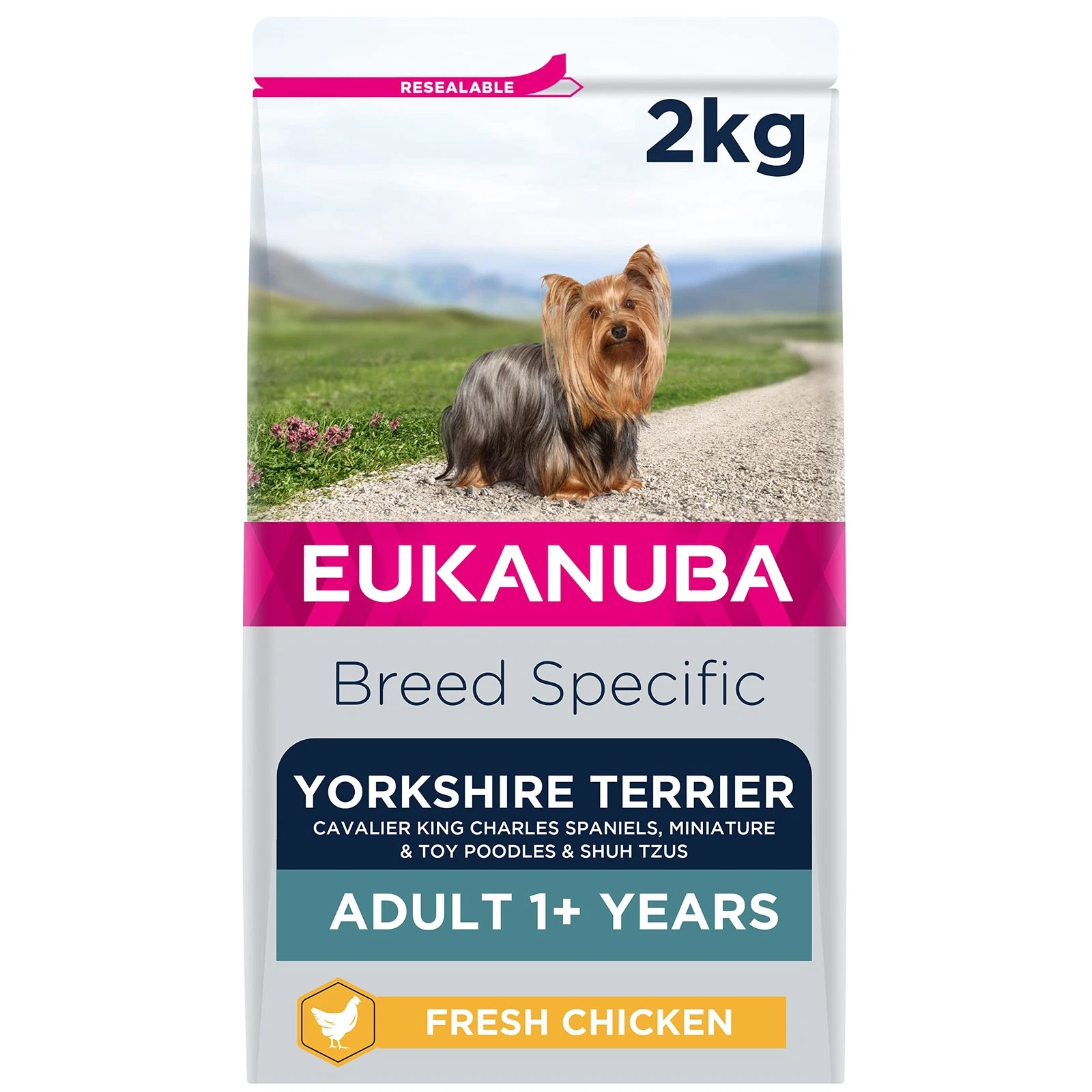 Eukanuba Complete Dry Dog Food for Adult Yorkshire Terrier Breed Types with F...