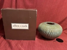 Allen + Roth Firepot Hand-Glazed Ceramic 5.91- Inches Tall New Open Box