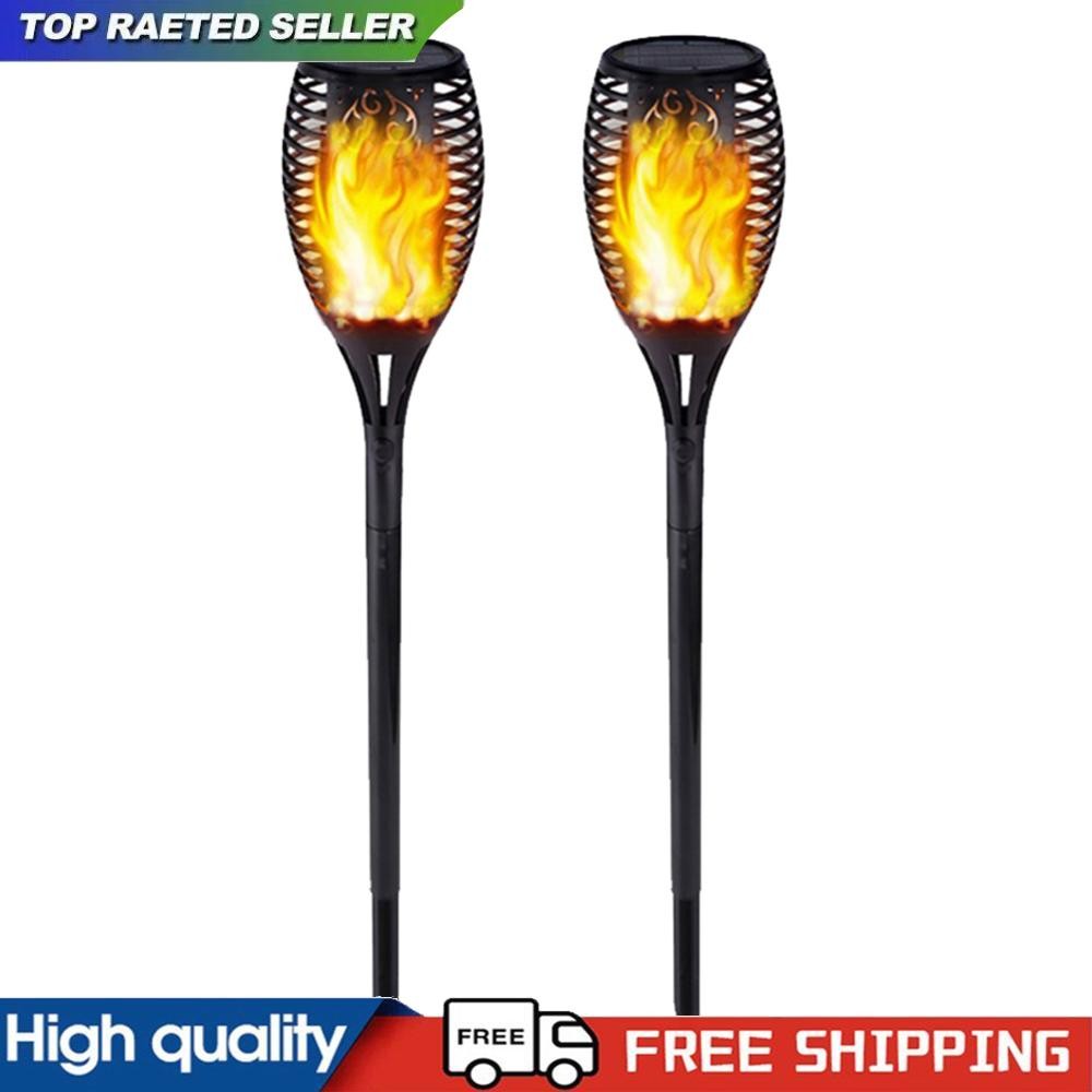 Solar Flamme Leuchte Außen IP65 Wasserdicht LED Garten Fackel Lampe für Hof Garten
