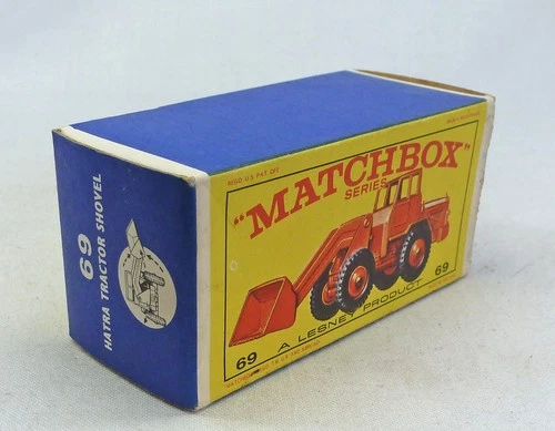 Lesney Matchbox Toys MB69b Hatra Tractor Shovel ORIGINAL Empty E2 Type Box