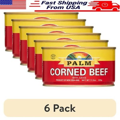 6 Pack Canned Corned Beef Juices Versatile Protein Rich Easy Meal Prep New