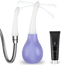 Anal Douche Enema Kit Anti Backflow Enema Bulb Lube Men Women Cleanser 1 PCS