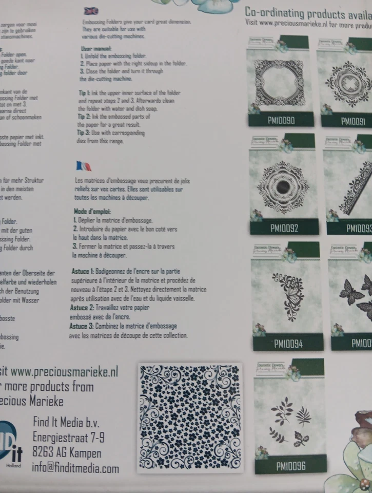 VENDITA CARTELLA GOFFRATURA PER SCRAPBOOKING NUOVA (SEF40) FIORI FANTASTICI 15X15 CM - Immagine 2 di 2