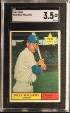 1961 Topps 141 - Billy Williams - Rookie Card - SGC 3.5 - Very Good+. rookie card picture
