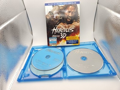 Hercules 3D (Blu-ray/3D/Dvd, 2014) Dwayne Johnson The Rock with Slipcover 