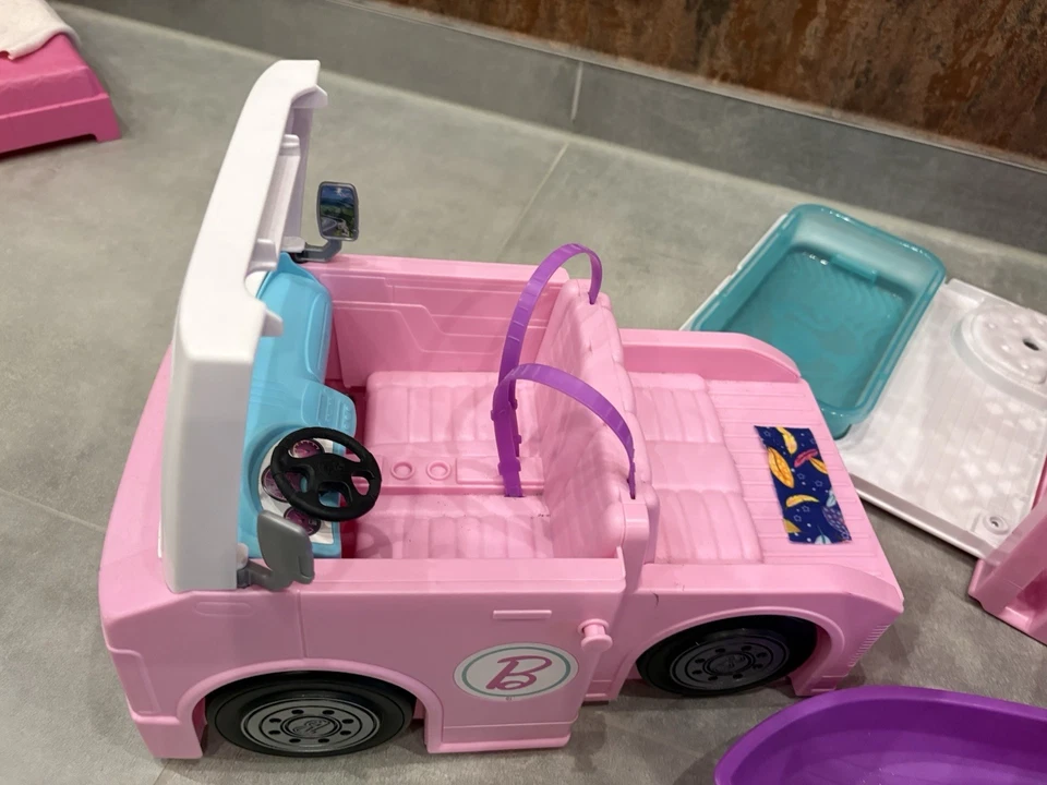 Barbie Abenteuer Camper 3in1 mit Boot Und Pool - Bild 2 von 4