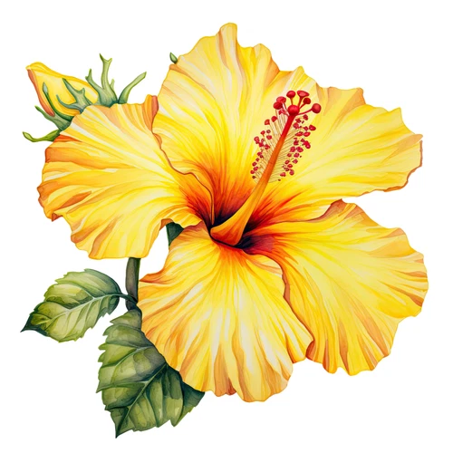 Hibiscus Flower Floral Self Adhesive Vinyl Sticker