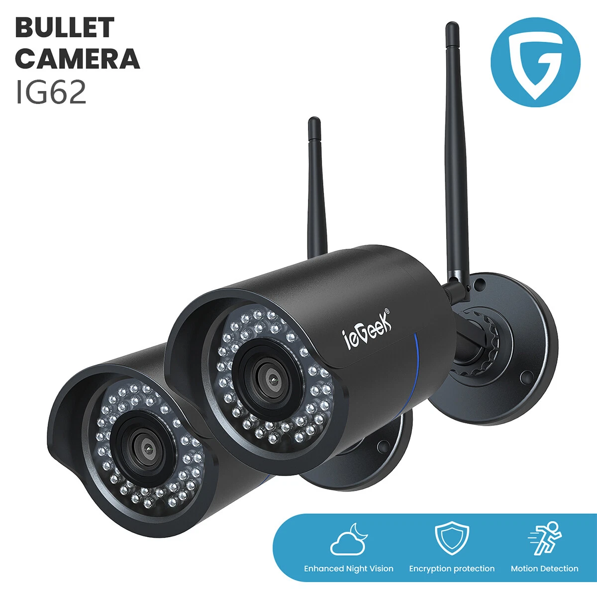 iegeek 1080P Wireless WIFI IP Camera IR CCTV Smart Home Security Outdoor Cam