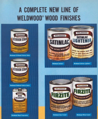 Weldwood United States Plywood 1959 Vintage Print Ad Firzite Wood Finishes