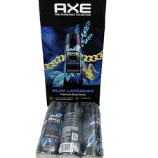 AXE Fine Fragrance Collection Premium Deodorant Body Spray, Blue Lavender (3 Ct)