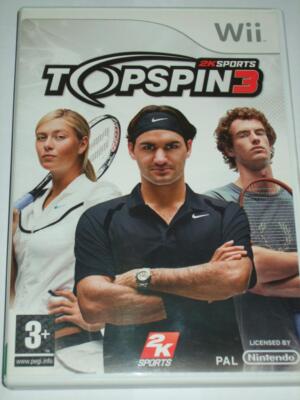 Top Spin 3 Nintendo Wii ''GRATIS UK P&P''
