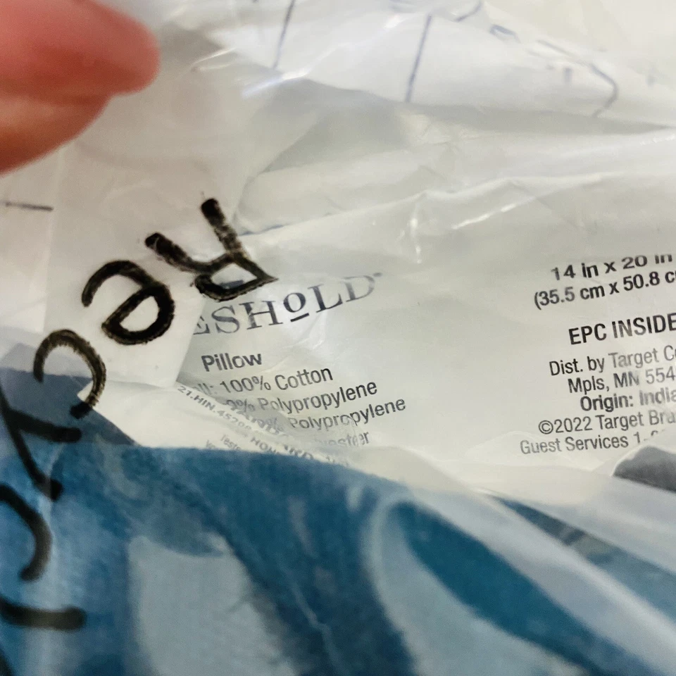 Epic Inside Threshold Blue 14 X 20” Toss Pillow  100% Cotton Boho Target - Image 4 of 4